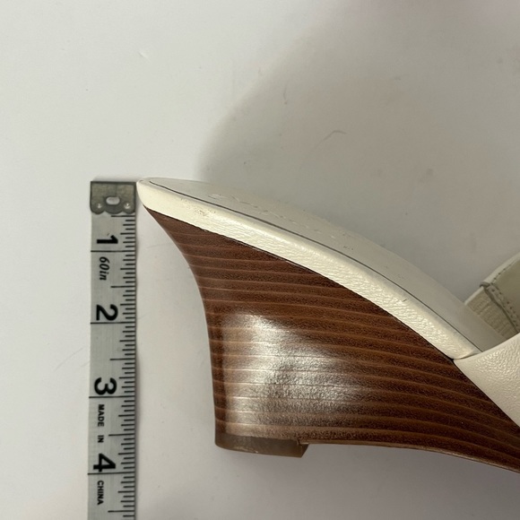 Vince Womens Pia Tan Leather Slide Slip On Wedge Sandals Shoes Size 8.5 - Picture 3 of 8